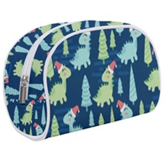 Cute-dinosaurs-animal-seamless-pattern-doodle-dino-winter-theme Makeup Case (medium) by Vaneshart