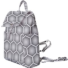 Halftone Tech Hexagons Seamless Pattern Buckle Everyday Backpack by BangZart