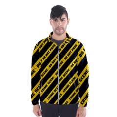 Warning Colors Yellow And Black - Police No Entrance 2 Men s Windbreaker by DinzDas