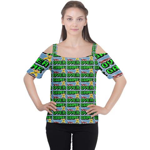 Game Over Karate And Gaming - Pixel Martial Arts Cutout Shoulder Tee by DinzDas