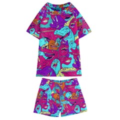 Dinos Kids  Swim Tee And Shorts Set by Sobalvarro