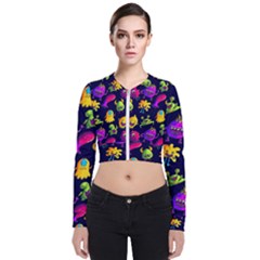 Space Patterns Long Sleeve Zip Up Bomber Jacket by Amaryn4rt