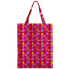 Girl With Hood Cape Heart Lemon Pattern Pink Zipper Classic Tote Bag by snowwhitegirl