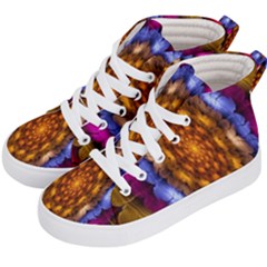 Fractal Flower Kids  Hi-top Skate Sneakers by Sparkle