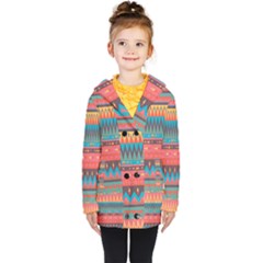 Native American Pattern Kids  Double Breasted Button Coat by ExtraGoodSauce