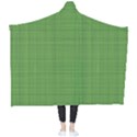 Green knitted pattern Wearable Blanket View2