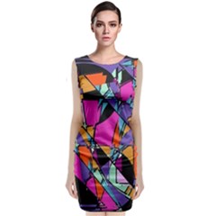 Abstract Classic Sleeveless Midi Dress by LW41021