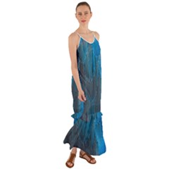 Feathery Blue Cami Maxi Ruffle Chiffon Dress by LW323