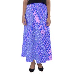 Root Humanity Barcode Purple Pink And Galuboi Flared Maxi Skirt by WetdryvacsLair