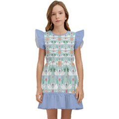 Sunny Day Swans Kids  Winged Sleeve Dress by VeataAtticus