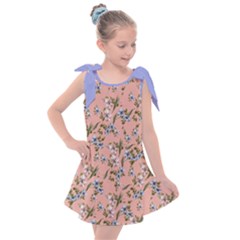 Flower Peach Blossom Kids  Tie Up Tunic Dress by flowerland