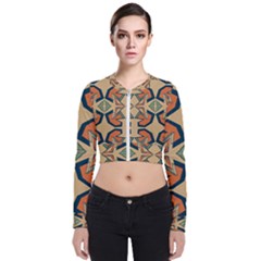 Abstract Pattern Geometric Backgrounds   Long Sleeve Zip Up Bomber Jacket by Eskimos