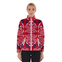 Floral Folk Damask Pattern Fantasy Flowers  Women s Bomber Jacket by Eskimos