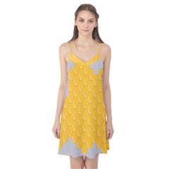 Hexagons Yellow Honeycomb Hive Bee Hive Pattern Camis Nightgown by artworkshop