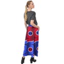 Yin Yang Eastern Asian Philosophy Velour Split Maxi Skirt View2