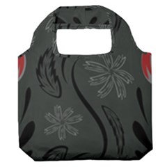 Folk Flowers Print Floral Pattern Ethnic Art Premium Foldable Grocery Recycle Bag by Eskimos