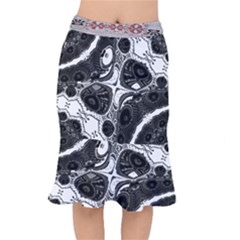 Im Fourth Dimension Black White 4 Short Mermaid Skirt by imanmulyana