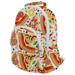 Pizza Love Rounded Multi Pocket Backpack by designsbymallika