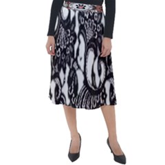 Im Fourth Dimension Black White 66 Classic Velour Midi Skirt  by imanmulyana