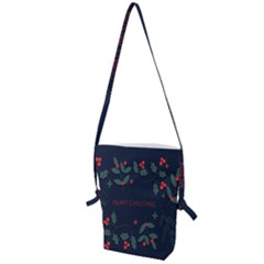 Merry Christmas  Frame Flora Folding Shoulder Bag by artworkshop