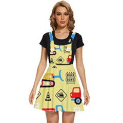 Seamless Pattern Vector Industrial Vehicle Cartoon Apron Dress by Jancukart