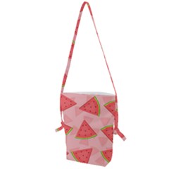 Background Watermelon Pattern Fruit Folding Shoulder Bag by Wegoenart