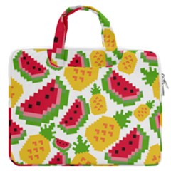 Watermelon Pattern Fruit Summer Macbook Pro 16  Double Pocket Laptop Bag  by Wegoenart