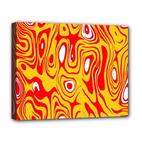 Red-yellow Deluxe Canvas 20  X 16  (stretched) by nateshop