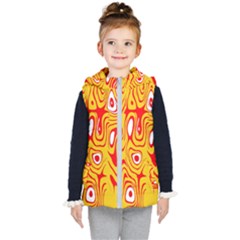 Red-yellow Kids  Hooded Puffer Vest by nateshop