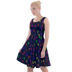 Number Digit Learning Education Knee Length Skater Dress by Wegoenart