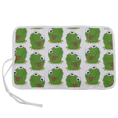 Kermit The Frog Pattern Pen Storage Case (l) by Valentinaart