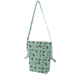 Insects Pattern Folding Shoulder Bag by Valentinaart