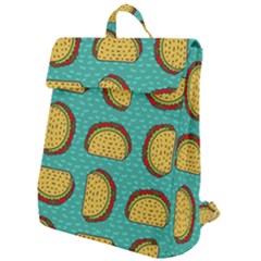 Taco-drawing-background-mexican-fast-food-pattern Flap Top Backpack by Pakemis