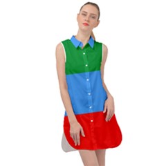 Dagestan Flag Sleeveless Shirt Dress by tony4urban