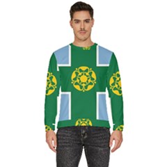 Derbyshire Flag Men s Fleece Sweatshirt by tony4urban