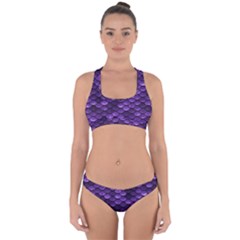 Purple Scales! Cross Back Hipster Bikini Set by fructosebat