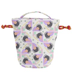 Pattern Pastel Drawing Art Drawstring Bucket Bag by Uceng