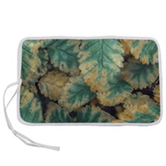 Colored Close Up Plants Leaves Pattern Pen Storage Case (m) by dflcprintsclothing