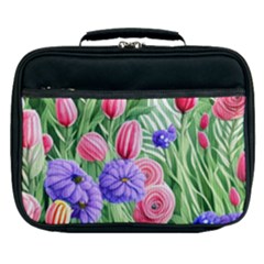 Exquisite Watercolor Flowers Lunch Bag by GardenOfOphir