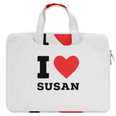 I Love Susan Macbook Pro 16  Double Pocket Laptop Bag  by ilovewhateva