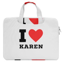 I Love Karen Macbook Pro 16  Double Pocket Laptop Bag  by ilovewhateva