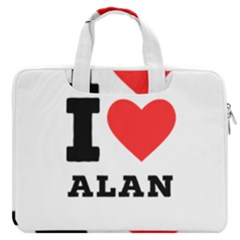 I Love Alan Macbook Pro 16  Double Pocket Laptop Bag  by ilovewhateva