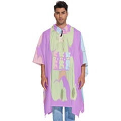 Happy 02 Men s Hooded Rain Ponchos by nateshop