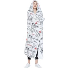 White Printer Paper With Text Overlay Humor Dark Humor Infographics Wearable Blanket by Salman4z