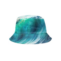 Tsunami Waves Ocean Sea Nautical Nature Water Art Ai Generated Bucket Hat (kids) by Jancukart