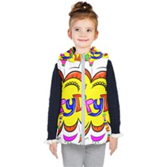 Happy Happiness Child Smile Joy Kids  Hooded Puffer Vest by Celenk