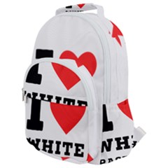 I Love White Raspberry Rounded Multi Pocket Backpack by ilovewhateva