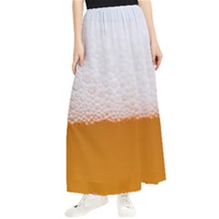 Beer Foam Bubbles Alcohol Glass Maxi Chiffon Skirt by pakminggu