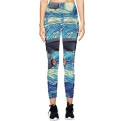 Star Starship The Starry Night Van Gogh Pocket Leggings  by Mog4mog4