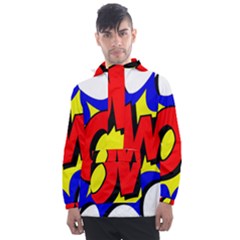 Pow Comic Comic Book Fight Men s Front Pocket Pullover Windbreaker by 99art